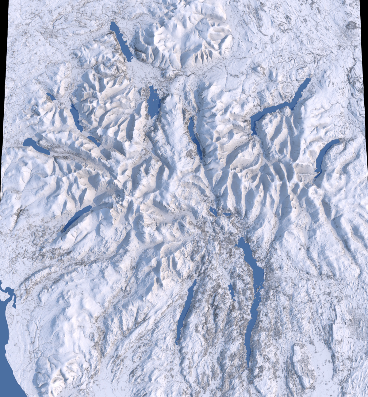 Preview of LIDAR Relief rendering of Lake District - Perspective