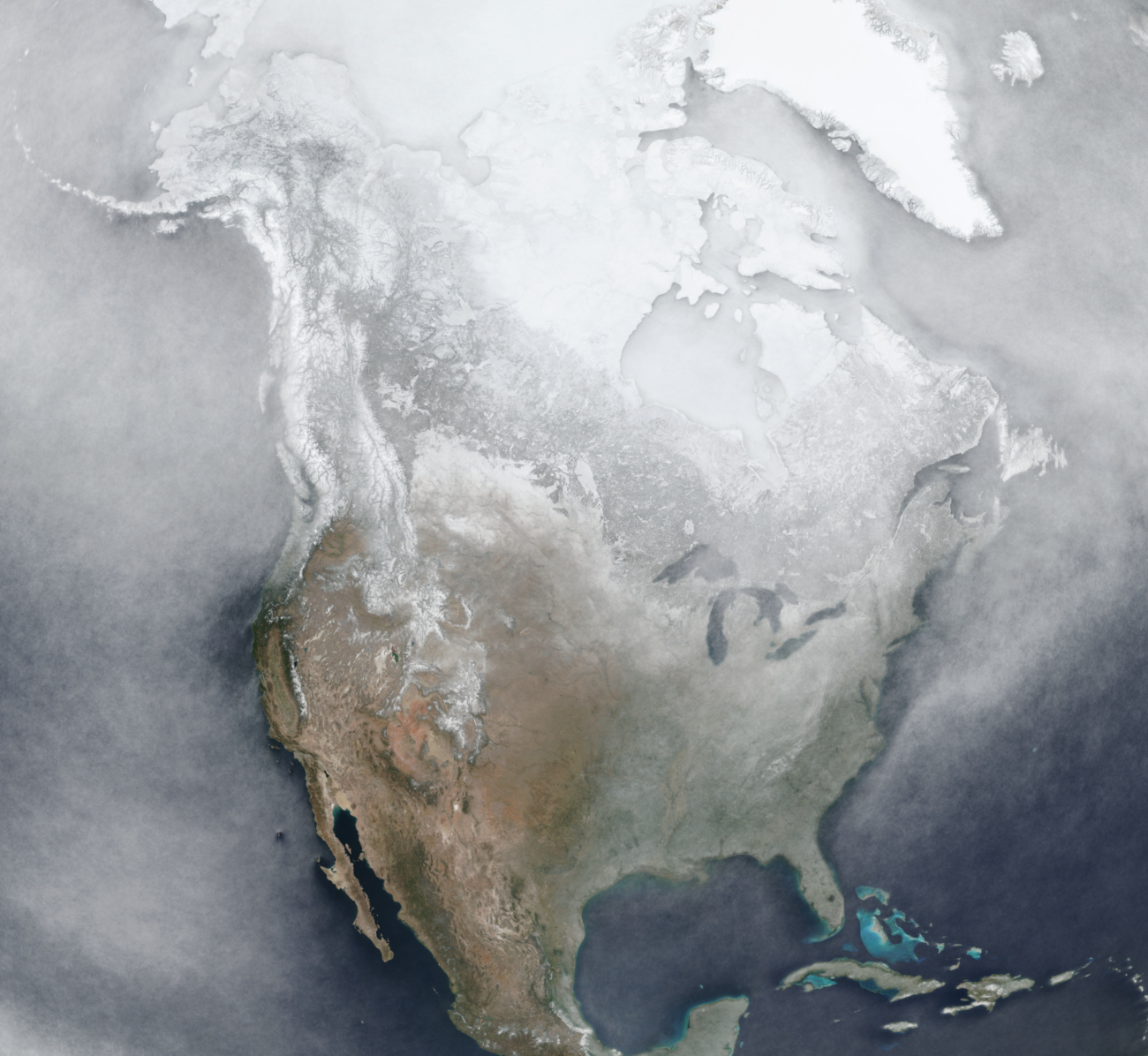 Preview Image of North America Full Year 2020 Median Cloud Cover