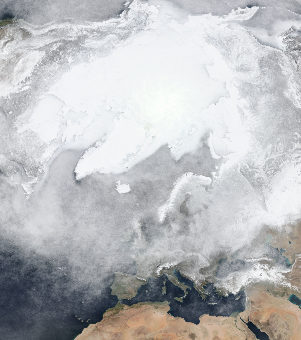 Preview Image of Europe / Arctic Q1 2020 Median Cloud Cover