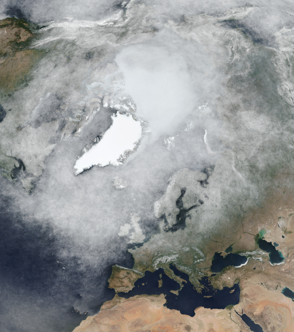 Preview Image of Europe / Arctic Q3 2020 Median Cloud Cover