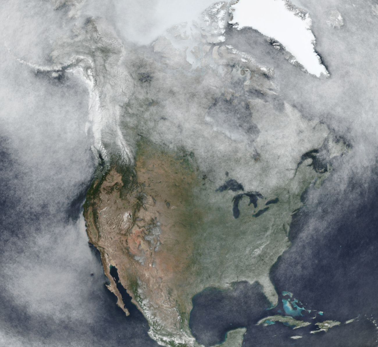 Preview Image of North America Q3 2020 Median Cloud Cover